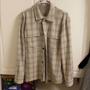 Zara plaid stretch beige jacket melange